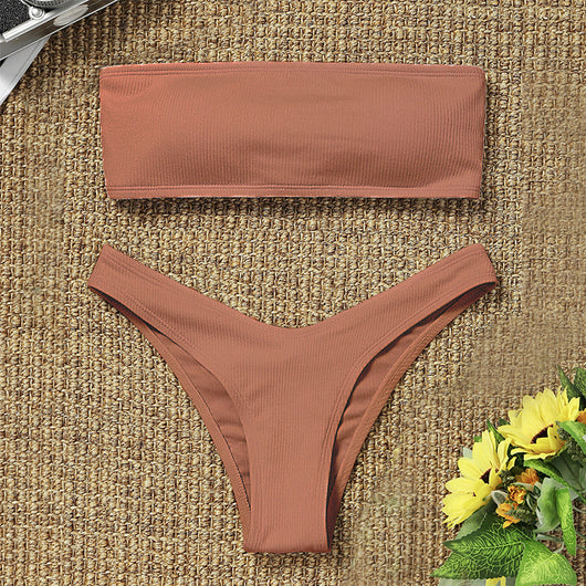 Bikini Tubo de Dos Piezas Sexy con Espalda Descubierta - Diseño Europeo - Image 19