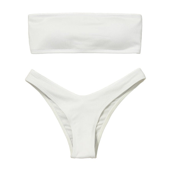 Bikini Tubo de Dos Piezas Sexy con Espalda Descubierta - Diseño Europeo