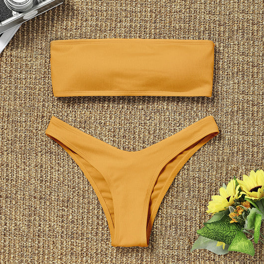 Bikini Tubo de Dos Piezas Sexy con Espalda Descubierta - Diseño Europeo - Image 10