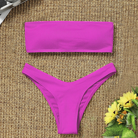 Bikini Tubo de Dos Piezas Sexy con Espalda Descubierta - Diseño Europeo - Image 11