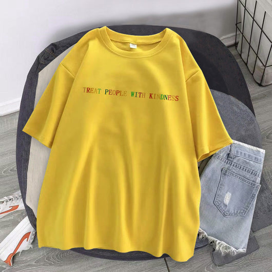 Playera Básica para Mujer Letter Tide - Cuello Redondo Manga Corta - Image 5