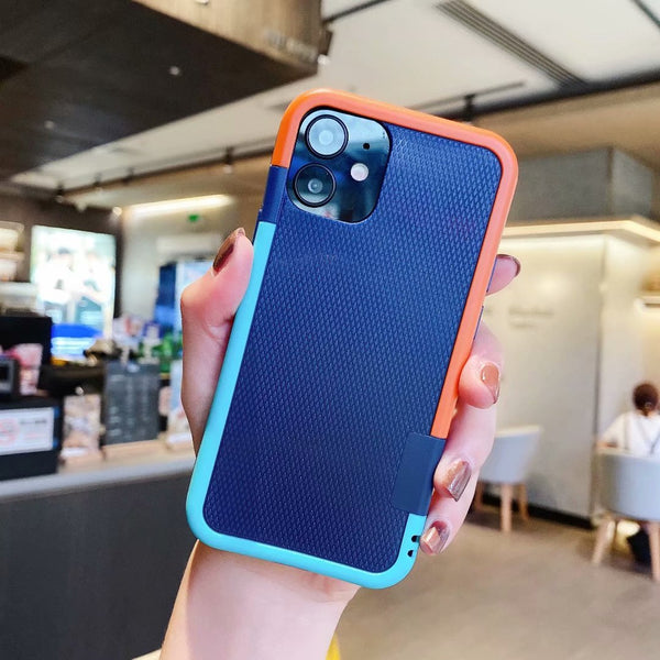 Funda Protectora de Silicona Suave para Teléfono Móvil - Diseño Minimalista y Colores Combinados