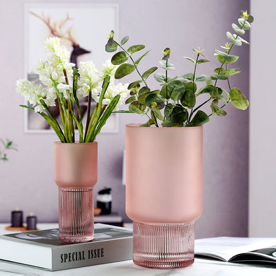 Jarrón de Cristal Esmerilado Nórdico Minimalista para Flores Secas - Image 9