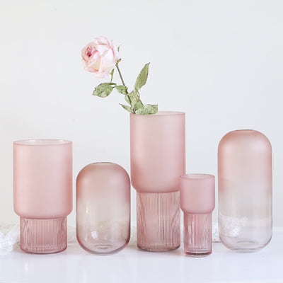 Jarrón de Cristal Esmerilado Nórdico Minimalista para Flores Secas - Image 7