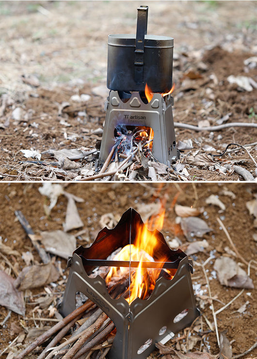 Estufa Portátil de Titanio para Acampada - Diseño Minimalista y Resistente - Image 11