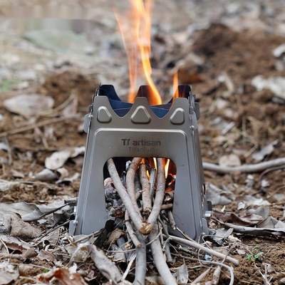 Estufa Portátil de Titanio para Acampada - Diseño Minimalista y Resistente - Image 14