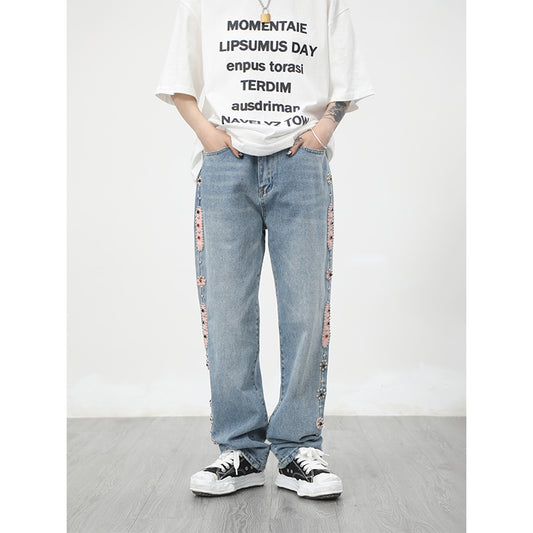 Pantalones Vaqueros High Street con Detalles de Acero