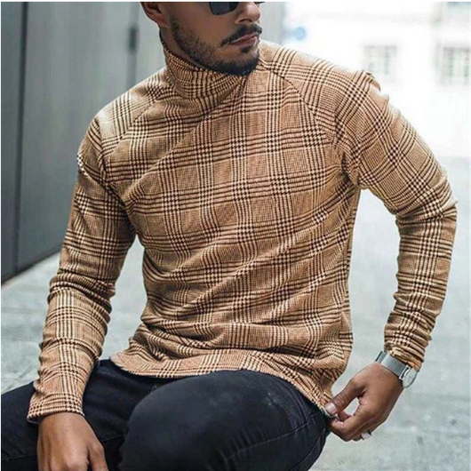 Camiseta Térmica Cuello Alto a Rayas para Hombre - Image 4