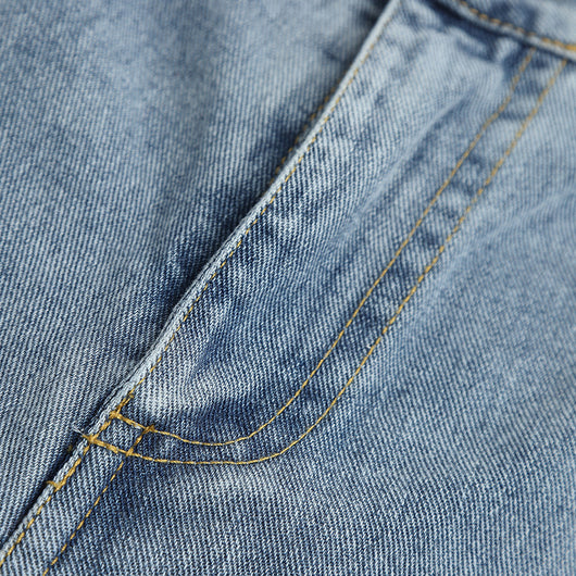 Pantalón Denim Cintura Alta con Moño Estilo Coreano - Image 9