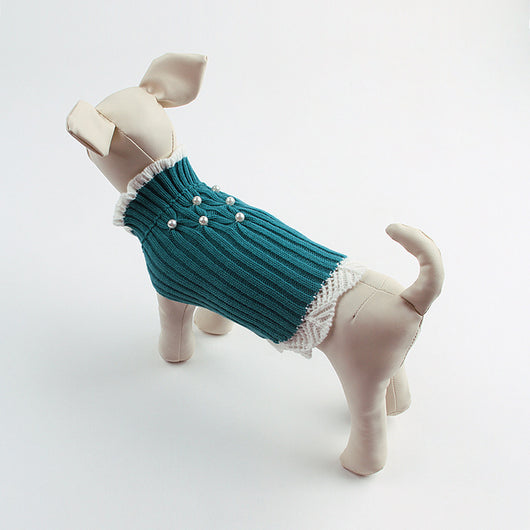 Suéter Tejido para Perro con Encaje de Strass - Image 3