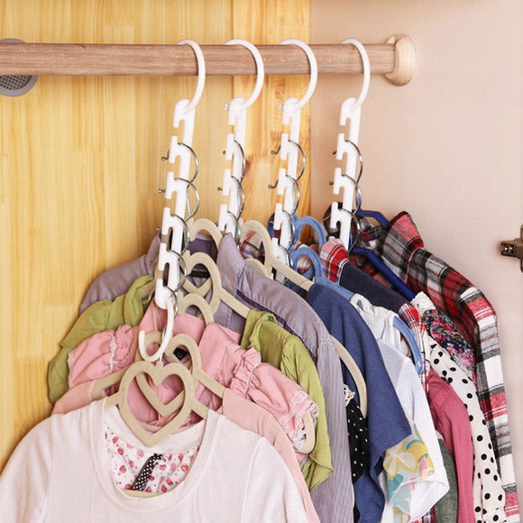Perchero Plegable Resistente al Viento con 8 Unidades - Organizador de Ropa Multifuncional