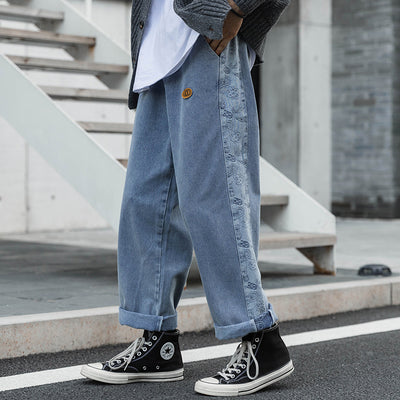 Jeans Cortos Holgados Japoneses de Pierna Recta para Hombre - Image 3
