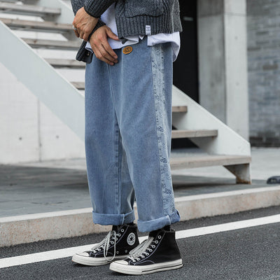 Jeans Cortos Holgados Japoneses de Pierna Recta para Hombre - Image 2