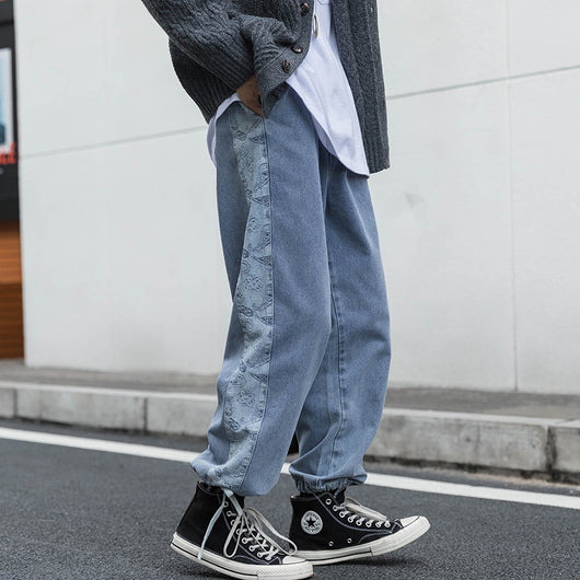 Jeans Cortos Holgados Japoneses de Pierna Recta para Hombre - Image 5