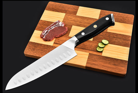 Cuchillo Santoku Chef de Acero Inoxidable Alemán 1.4116 de 7 Pulgadas - Image 4
