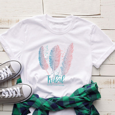 Playera Básica de Algodón con Pluma para Mujer - Image 12