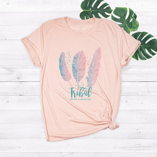 Playera Básica de Algodón con Pluma para Mujer - Image 4