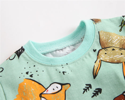 Conjunto Infantil Coreano: Playera y Shorts con Estampado Divertido - Image 6