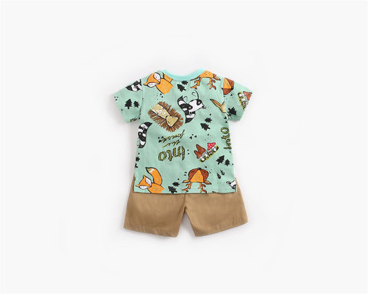 Conjunto Infantil Coreano: Playera y Shorts con Estampado Divertido - Image 2