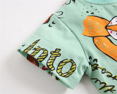 Conjunto Infantil Coreano: Playera y Shorts con Estampado Divertido - Image 5