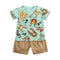 Conjunto Infantil Coreano: Playera y Shorts con Estampado Divertido