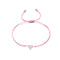 Hand Woven Rojo Rope Love Peach Heart Dorado Plateado Bracelet Rosado