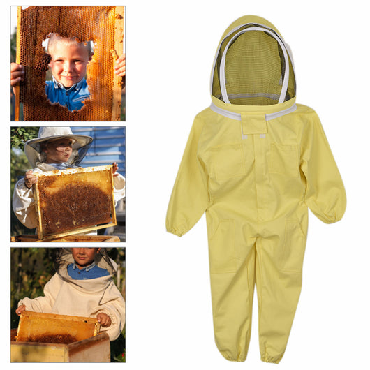 Traje Protector Infantil Amarillo de Algodón Contra Abejas - Image 11