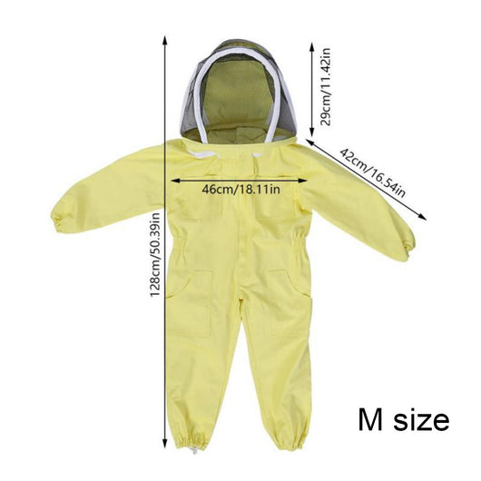 Traje Protector Infantil Amarillo de Algodón Contra Abejas - Image 10