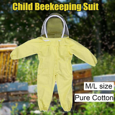 Traje Protector Infantil Amarillo de Algodón Contra Abejas - Image 13