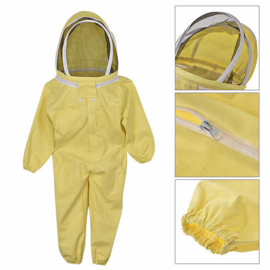 Traje Protector Infantil Amarillo de Algodón Contra Abejas - Image 4