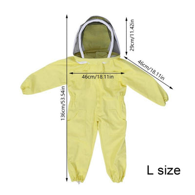 Traje Protector Infantil Amarillo de Algodón Contra Abejas - Image 6