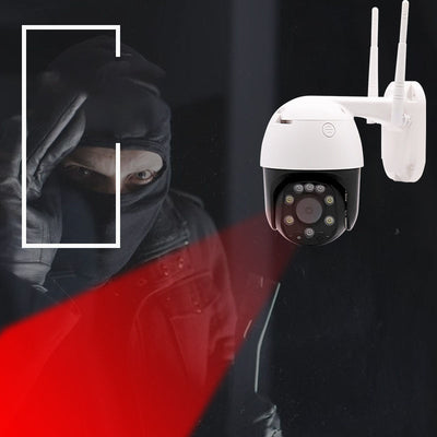 Cámara Domo WiFi HD Exterior Impermeable con Micrófono Bidireccional y Ranura para Tarjeta - Image 8