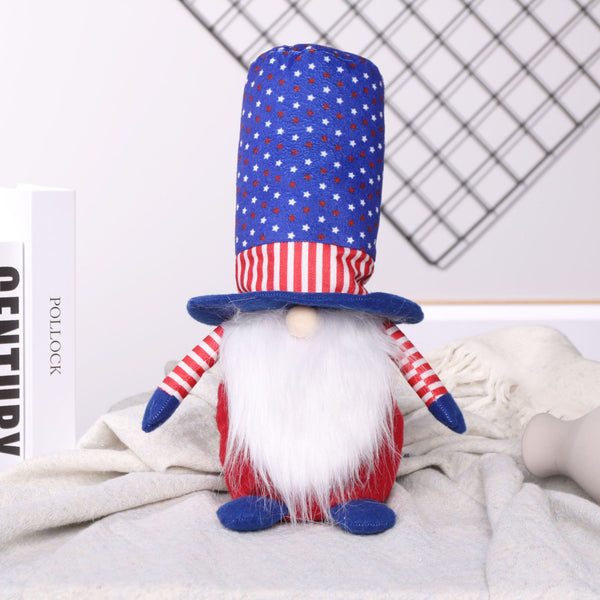Muñeco Decorativo Patriota del 4 de Julio - Adorno Navideño Rudolph