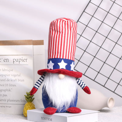 Muñeco Decorativo Patriota del 4 de Julio - Adorno Navideño Rudolph - Image 3