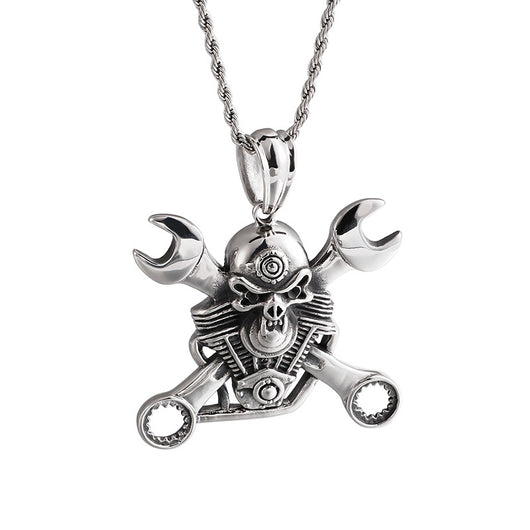 Colgante Calavera Acero Titanio para Hombre - Estilo Punk Personalizado - Image 7