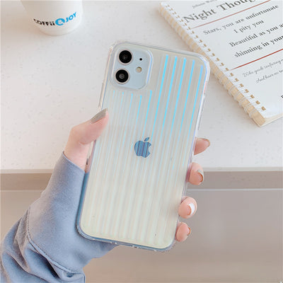 Funda Degradado Láser Multicolor para iPhone - Protección Transparente y Estilo - Image 3