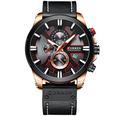 Reloj de Cuarzo Multifunción con Calendario de Seis Agujas para Hombre - Image 9