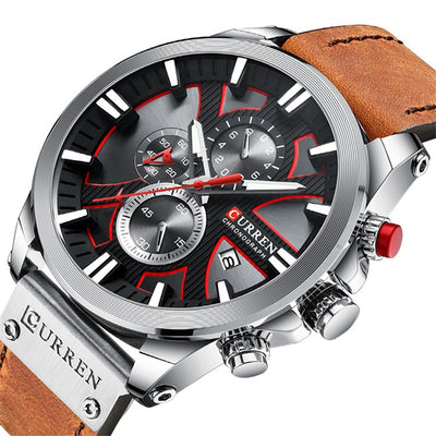 Reloj de Cuarzo Multifunción con Calendario de Seis Agujas para Hombre - Image 14