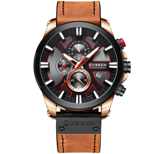 Reloj de Cuarzo Multifunción con Calendario de Seis Agujas para Hombre - Image 5