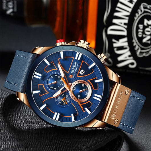 Reloj de Cuarzo Multifunción con Calendario de Seis Agujas para Hombre - Image 6