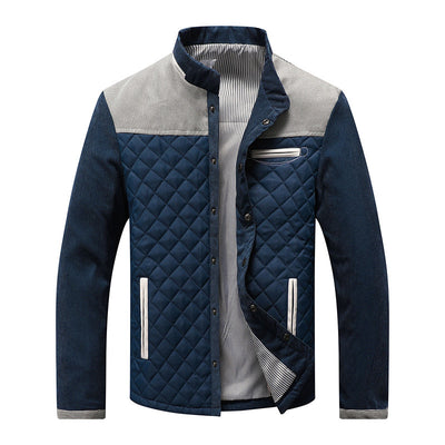 Chaqueta Casual Slim Fit para Hombre - Diseño Patchwork Primavera Otoño - Image 8
