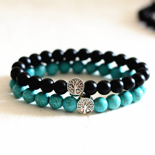 Pulsera Pareja Árbol de la Vida en Piedra Natural - Image 12