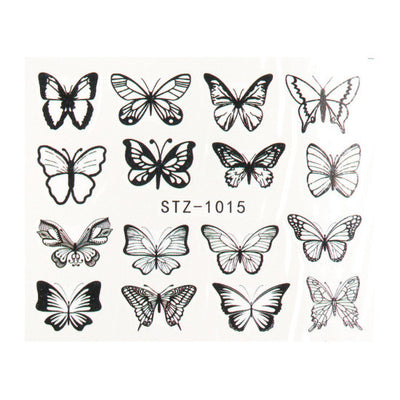 Stickers de Uñas Mariposa Acuarela Retro con Efecto Watermark - Image 8