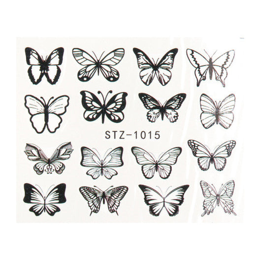 Stickers de Uñas Mariposa Acuarela Retro con Efecto Watermark - Image 8