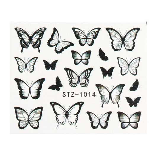 Stickers de Uñas Mariposa Acuarela Retro con Efecto Watermark - Image 6