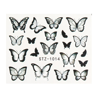 Stickers de Uñas Mariposa Acuarela Retro con Efecto Watermark - Image 2