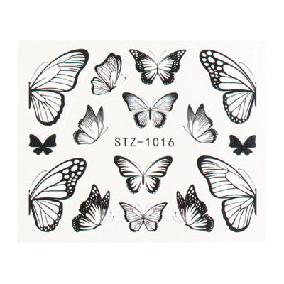 Stickers de Uñas Mariposa Acuarela Retro con Efecto Watermark - Image 4