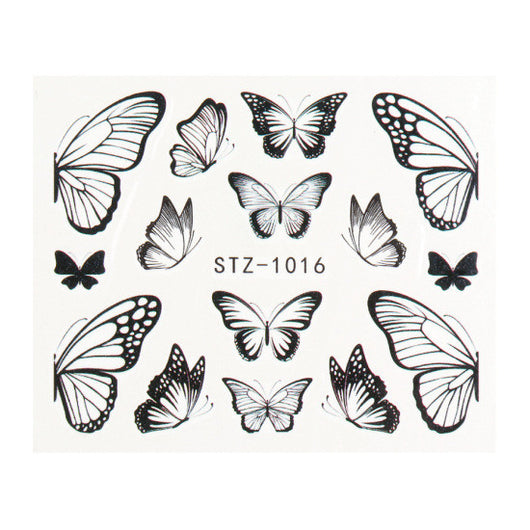 Stickers de Uñas Mariposa Acuarela Retro con Efecto Watermark - Image 4