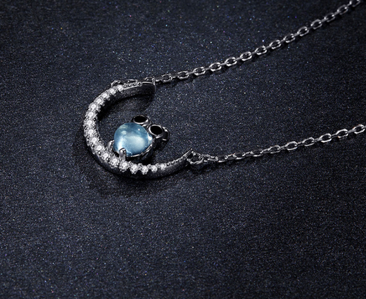 Collar Búho Luna de Cristal Azul - Image 16