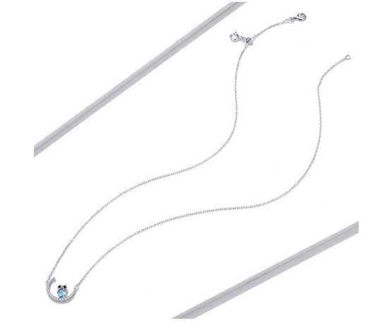 Collar Búho Luna de Cristal Azul - Image 14